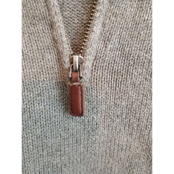 Polo Ralph Lauren Sweater Men 4XB Gray Zip Classic Minimalist Mock Neck Pullover - Picture 6 of 10